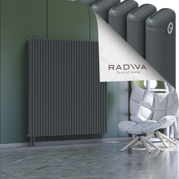 Kotto Radiateur En Aluminium 1500x1391 Anthracite Bas à gauche 50mm