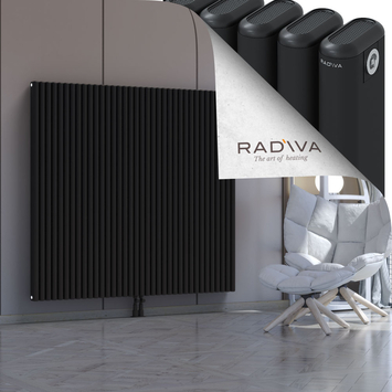 Kotto Radiateur En Aluminium 1500x1616 Noir Bas Milieu 50mm