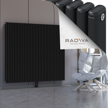 Kotto Radiateur En Aluminium 1500x1706 Noir Bas Milieu 50mm