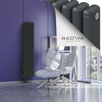 Kotto Radiateur En Aluminium 1500x311 Anthracite Foncé Bas à gauche 50mm