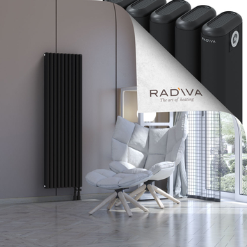 Kotto Radiateur En Aluminium 1500x446 Noir Bas à droite 50mm