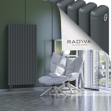 Kotto Radiateur En Aluminium 1500x761 Anthracite Bas à gauche 50mm