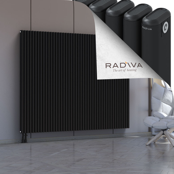 Kotto Radiateur En Aluminium 1600x2021 Noir Bas à gauche 50mm