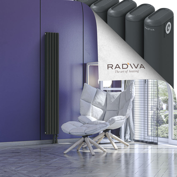 Kotto Radiateur En Aluminium 1600x221 Anthracite Foncé Bas à droite 50mm