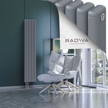 Kotto Radiateur En Aluminium 1600x311 Gris Bas à gauche 50mm