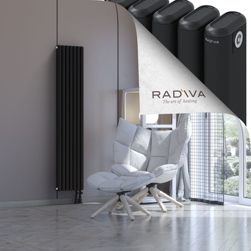 Kotto Radiateur En Aluminium 1600x311 Noir Bas à droite 50mm
