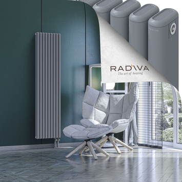 Kotto Radiateur En Aluminium 1600x401 Gris Bas à droite 50mm