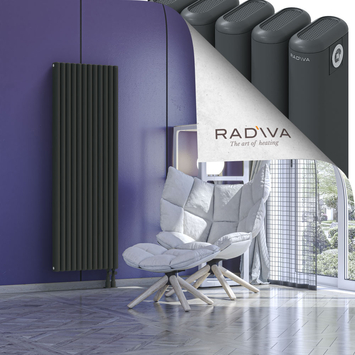 Kotto Radiateur En Aluminium 1600x536 Anthracite Foncé Bas à droite 50mm