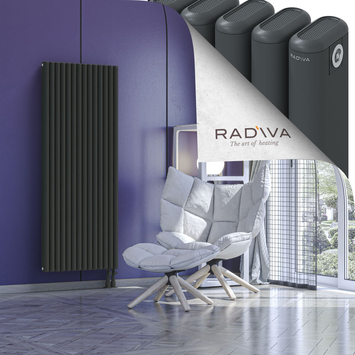 Kotto Radiateur En Aluminium 1600x626 Anthracite Foncé Bas à droite 50mm