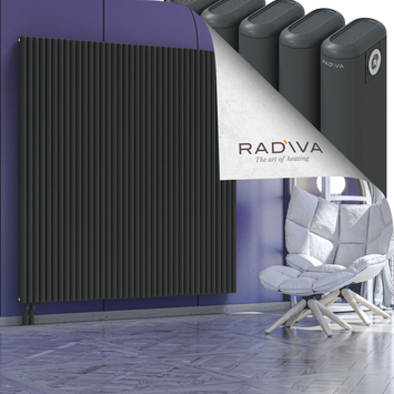 Kotto Radiateur En Aluminium 1800x1706 Anthracite Foncé Bas à gauche 50mm