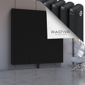 Kotto Radiateur En Aluminium 1800x1976 Noir Bas Milieu 50mm
