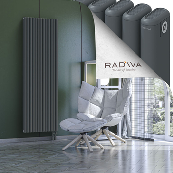 Kotto Radiateur En Aluminium 1800x581 Anthracite Bas à droite 50mm