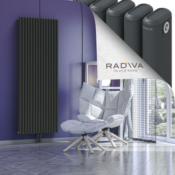 Kotto Radiateur En Aluminium 1800x671 Anthracite Foncé Bas Milieu 50mm
