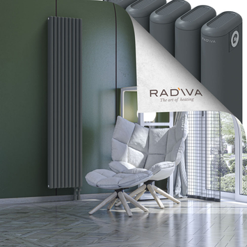 Kotto Radiateur En Aluminium 1900x401 Anthracite Bas à droite 50mm