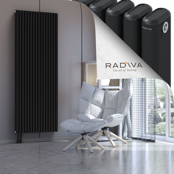 Kotto Radiateur En Aluminium 1900x716 Noir Bas à gauche 50mm