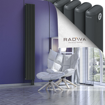 Kotto Radiateur En Aluminium 2000x266 Anthracite Foncé Bas à droite 50mm