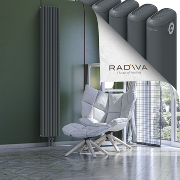 Kotto Radiateur En Aluminium 2000x311 Anthracite Bas Milieu 50mm
