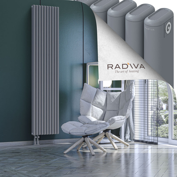 Kotto Radiateur En Aluminium 2000x446 Gris Bas à gauche 50mm