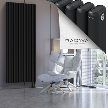 Kotto Radiateur En Aluminium 2000x806 Noir Bas à droite 50mm
