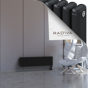 Kotto Radiateur En Aluminium 300x1211 Noir Bas à droite 50mm