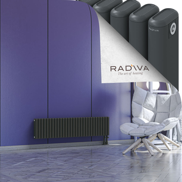Kotto Radiateur En Aluminium 300x1301 Anthracite Foncé Bas à droite 50mm