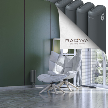 Kotto Radiateur En Aluminium 300x131 Anthracite Bas à droite 50mm