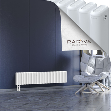 Kotto Radiateur En Aluminium 300x1436 Blanc Bas à gauche 50mm