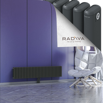 Kotto Radiateur En Aluminium 300x1481 Anthracite Foncé Bas Milieu 50mm