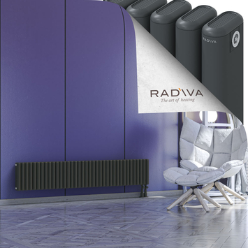Kotto Radiateur En Aluminium 300x1661 Anthracite Foncé Bas à droite 50mm