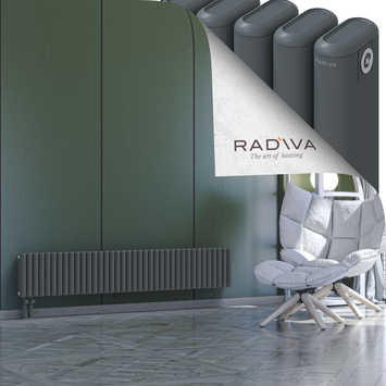 Kotto Radiateur En Aluminium 300x1706 Anthracite Bas à gauche 50mm