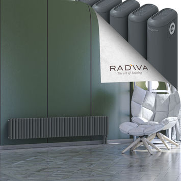 Kotto Radiateur En Aluminium 300x1706 Anthracite Bas à droite 50mm