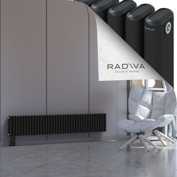 Kotto Radiateur En Aluminium 300x1706 Noir Bas à gauche 50mm