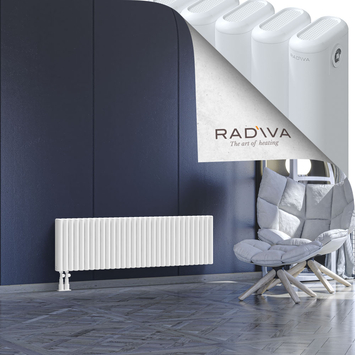 Kotto Radiateur En Aluminium 400x1391 Blanc Bas à gauche 50mm