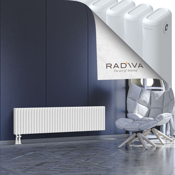 Kotto Radiateur En Aluminium 400x1616 Blanc Bas à gauche 50mm