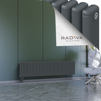 Kotto Radiateur En Aluminium 400x1796 Anthracite Bas à gauche 50mm