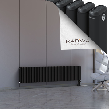 Kotto Radiateur En Aluminium 400x1841 Noir Bas à droite 50mm