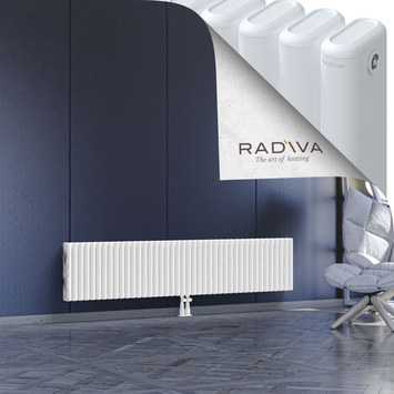 Kotto Radiateur En Aluminium 400x1886 Blanc Bas Milieu 50mm