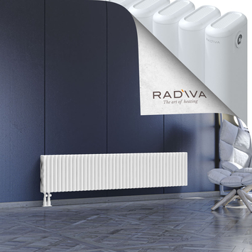 Kotto Radiateur En Aluminium 400x1886 Blanc Bas à gauche 50mm