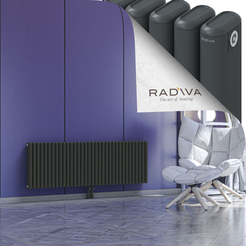 Kotto Radiateur En Aluminium 500x1526 Anthracite Foncé Bas Milieu 50mm