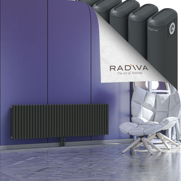 Kotto Radiateur En Aluminium 500x1661 Anthracite Foncé Bas Milieu 50mm