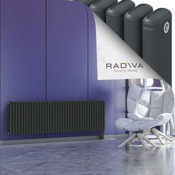 Kotto Radiateur En Aluminium 500x1706 Anthracite Foncé Bas à droite 50mm