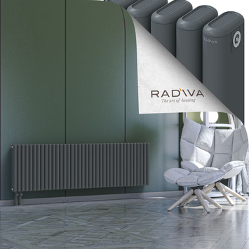 Kotto Radiateur En Aluminium 500x1706 Anthracite Bas à gauche 50mm