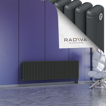 Kotto Radiateur En Aluminium 500x1751 Anthracite Foncé Bas à droite 50mm