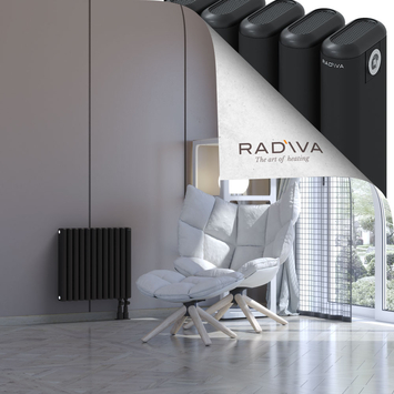 Kotto Radiateur En Aluminium 500x536 Noir Bas à droite 50mm