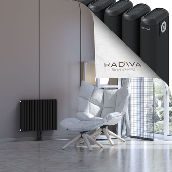 Kotto Radiateur En Aluminium 500x626 Noir Bas Milieu 50mm