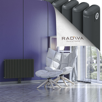 Kotto Radiateur En Aluminium 500x851 Anthracite Foncé Bas Milieu 50mm