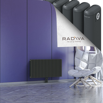 Kotto Radiateur En Aluminium 500x986 Anthracite Foncé Bas Milieu 50mm