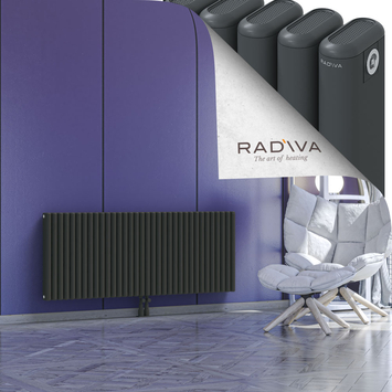Kotto Radiateur En Aluminium 600x1526 Anthracite Foncé Bas Milieu 50mm