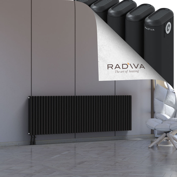 Kotto Radiateur En Aluminium 600x1886 Noir Bas à gauche 50mm