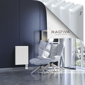 Kotto Radiateur En Aluminium 600x446 Blanc Bas à droite 50mm